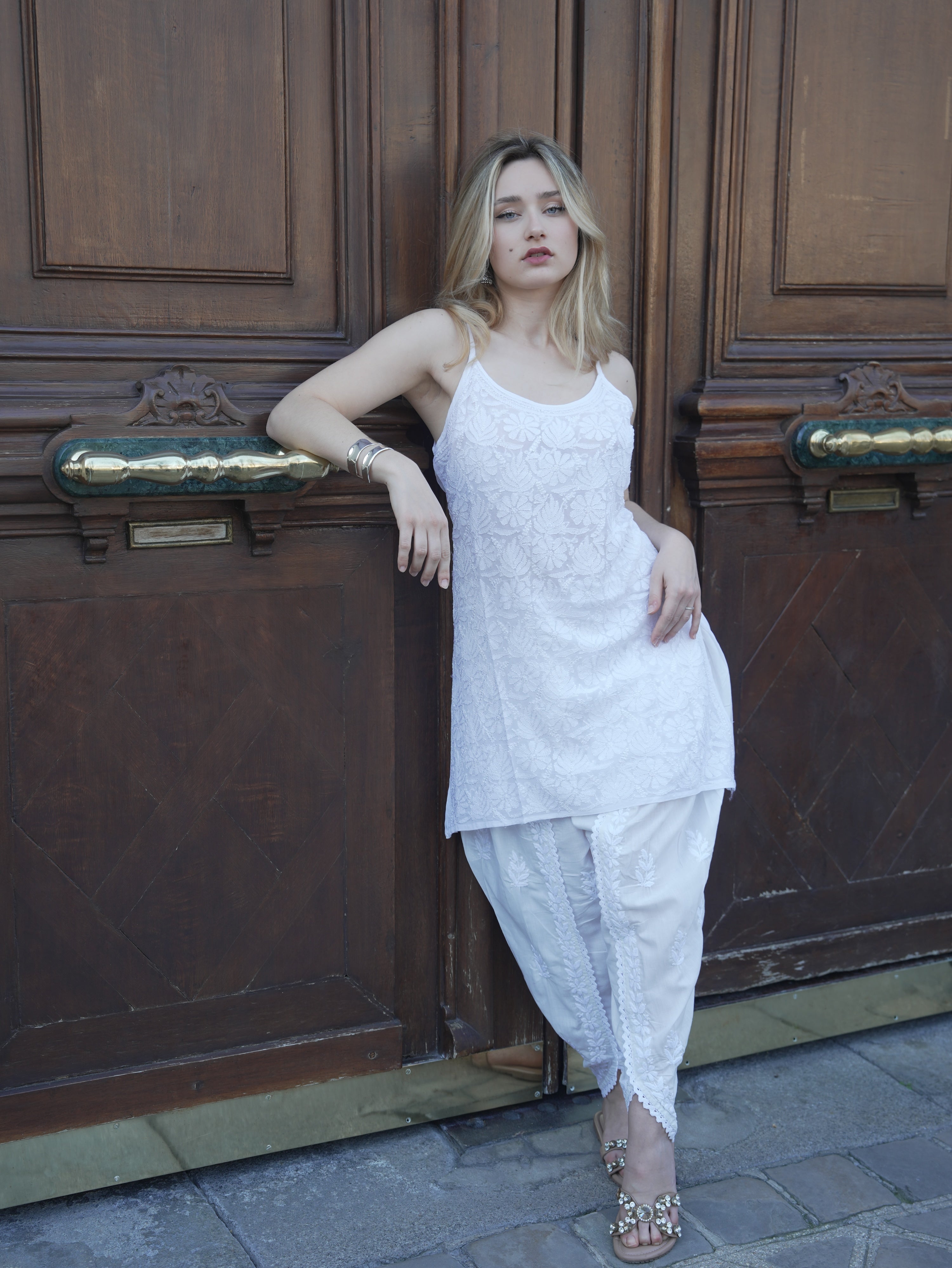 Tulip Co-ord set in White