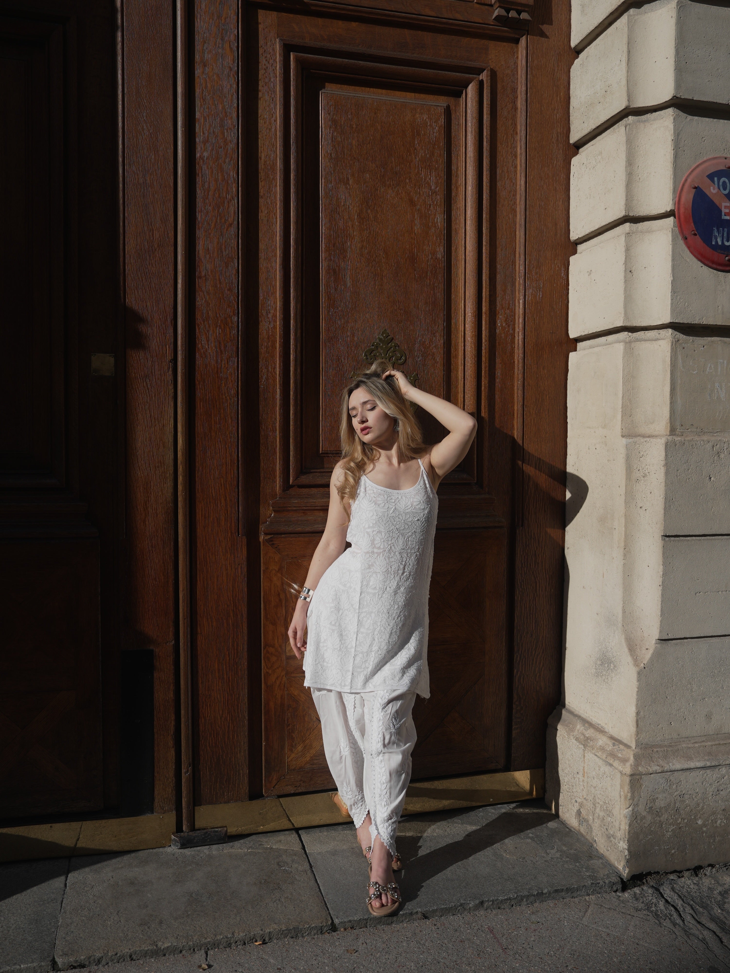 Tulip Co-ord set in White