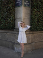 Été Chikankari Dress in White