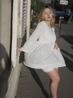 Été Chikankari Dress in White