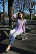 Sheer Printemps top in Lilac