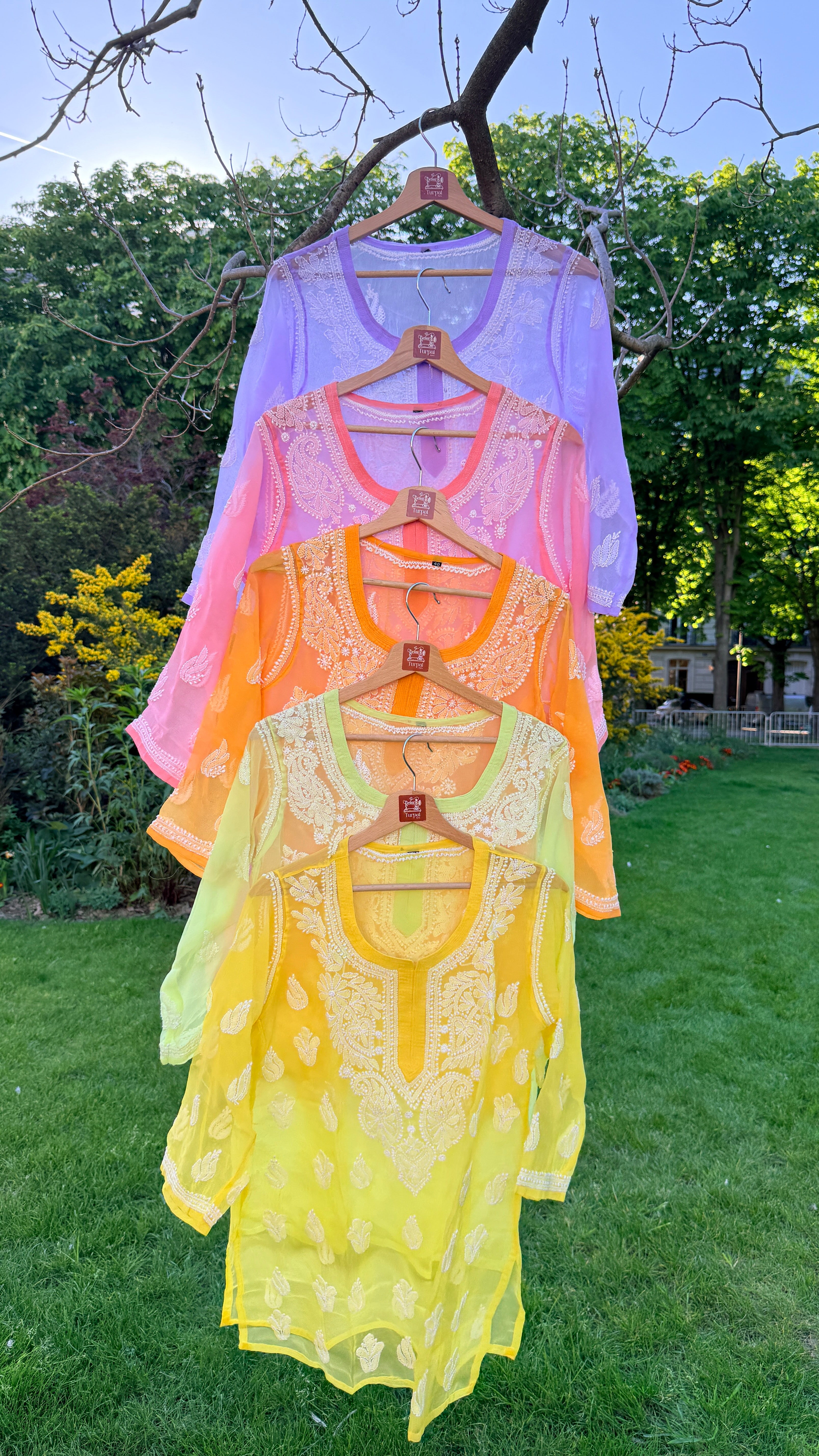 Sheer Printemps top in Lilac