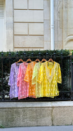 Sheer Printemps top in Lilac